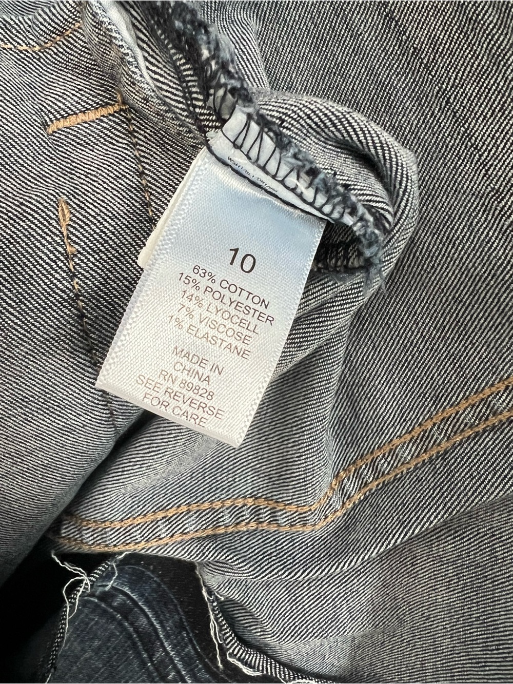 LOGO Lori Goldstein Denim Jacket Womens Size 10 Dark Wash Button Front NWOT - Picture 9 of 12